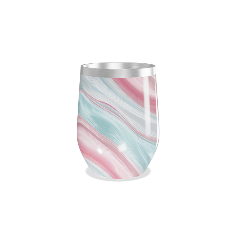 Copo Térmico Slim - Mármore Rosa e Azul