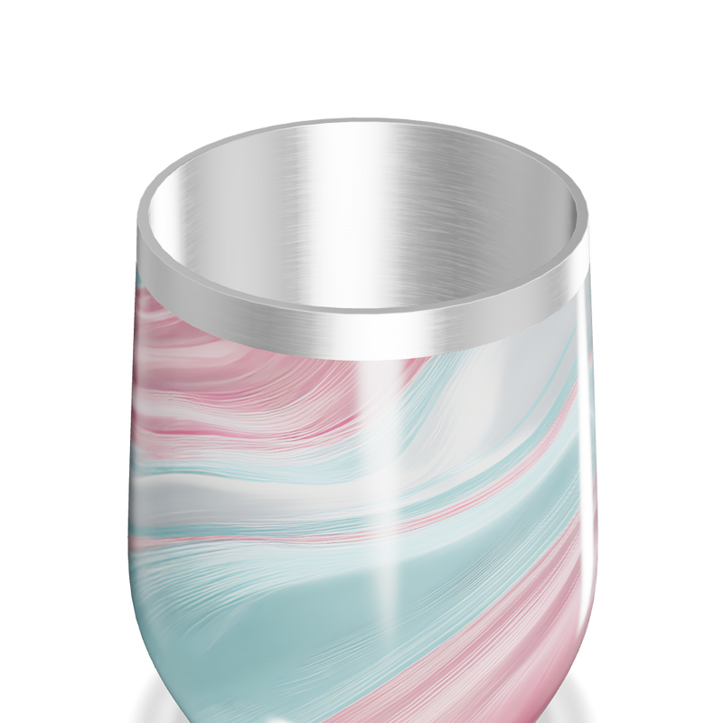 Copo Térmico Slim - Mármore Rosa e Azul