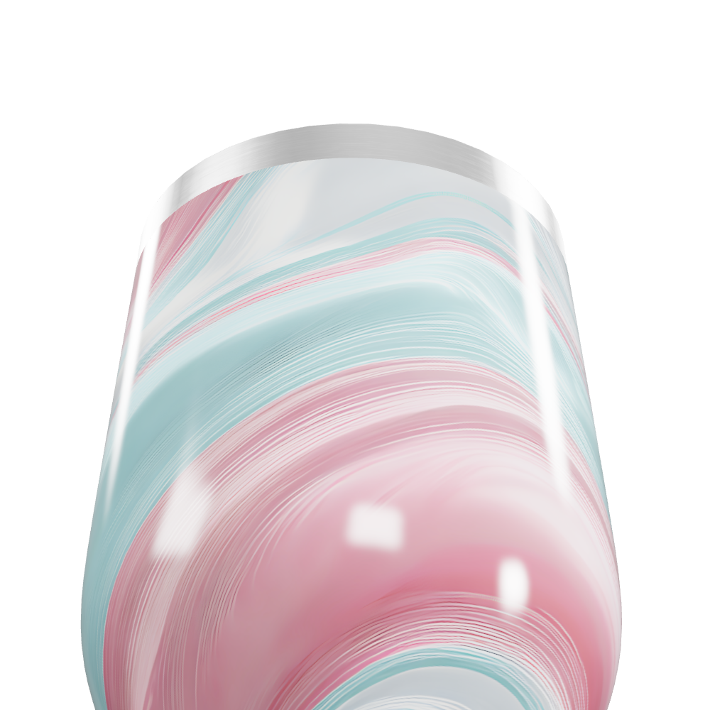 Copo Térmico Slim - Mármore Rosa e Azul