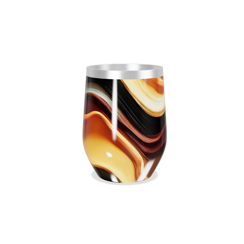 Copo Térmico Slim - Marmorizado Preto e Marrom