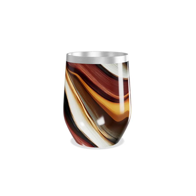 Copo Térmico Slim - Marmorizado Preto e Marrom