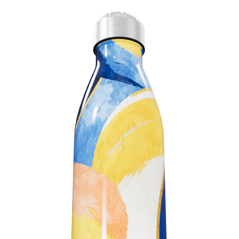 Garrafa Inox Colorida - Design Abstrato