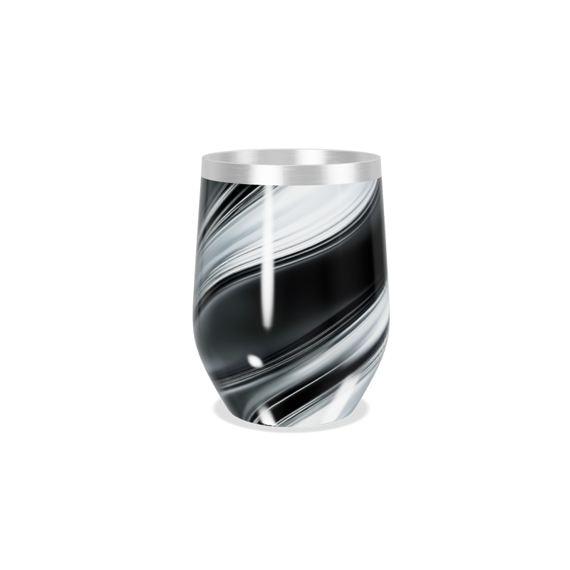 Copo Térmico Slim - Preto e Branco Marmorizado