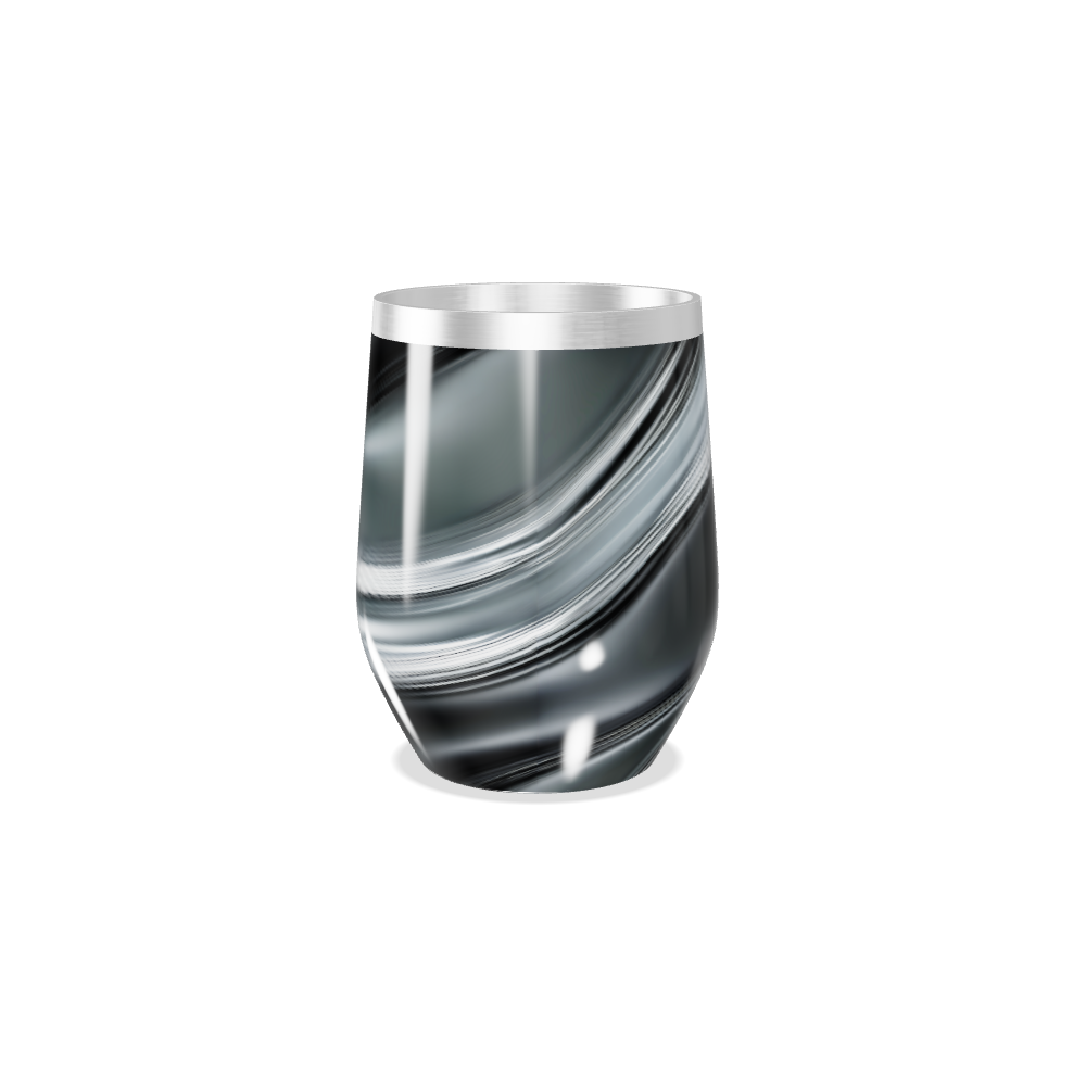 Copo Térmico Slim - Preto e Branco Marmorizado