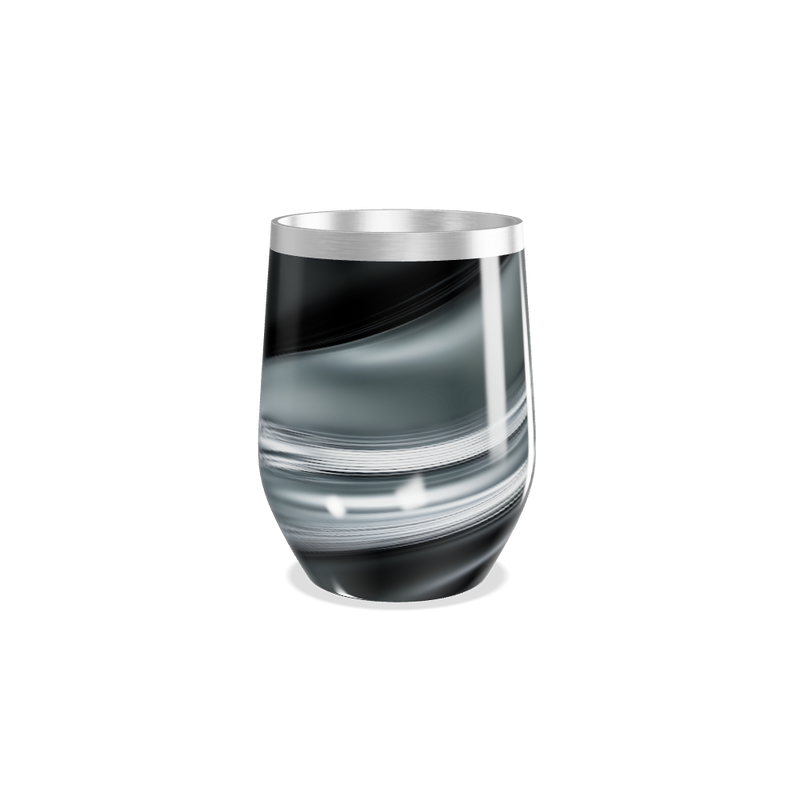 Copo Térmico Slim - Preto e Branco Marmorizado