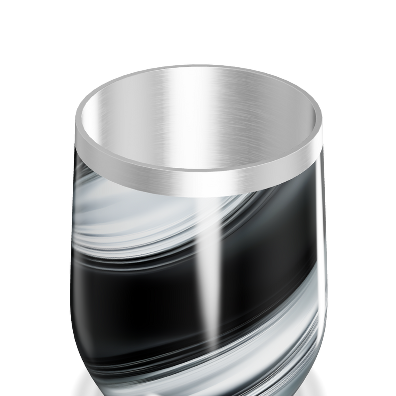 Copo Térmico Slim - Preto e Branco Marmorizado