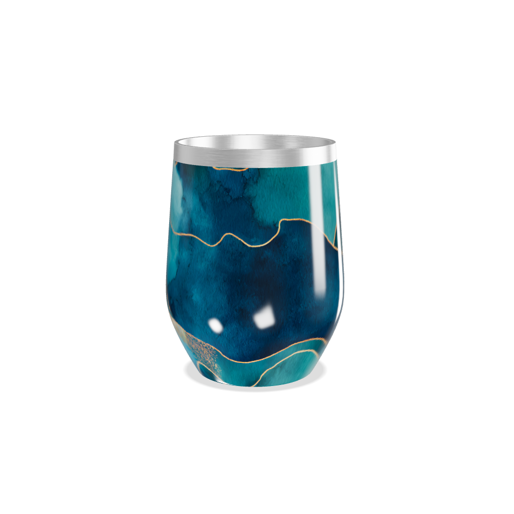 Copo Térmico Slim - Azul Mármore Inox