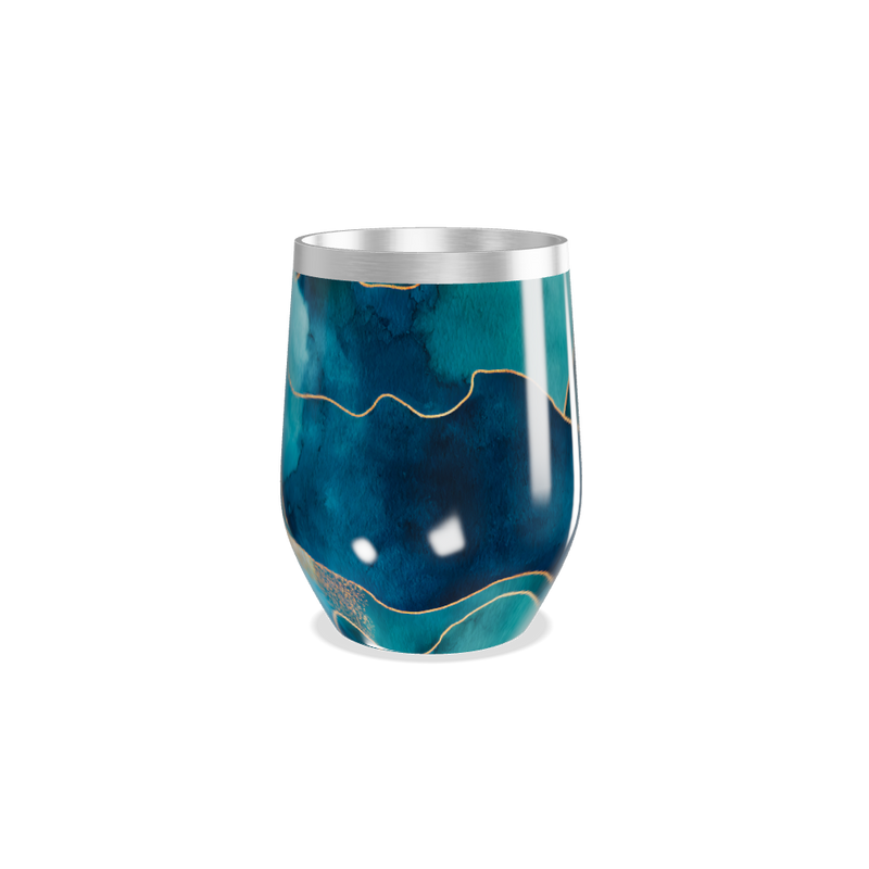 Copo Térmico Slim - Azul Mármore Inox