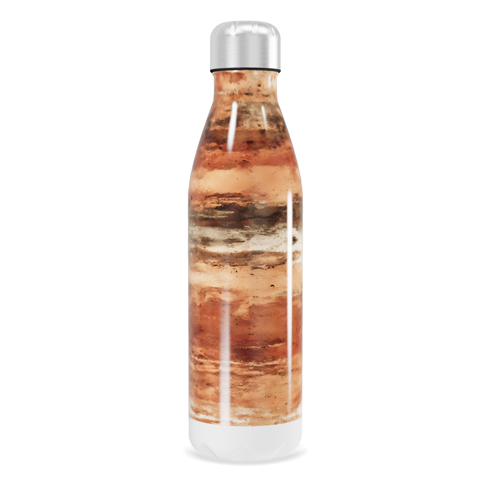 Garrafa Inox - Estampa Marrom e Bege