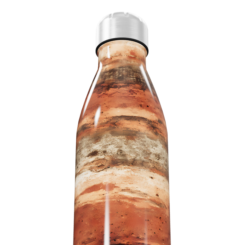 Garrafa Inox - Estampa Marrom e Bege