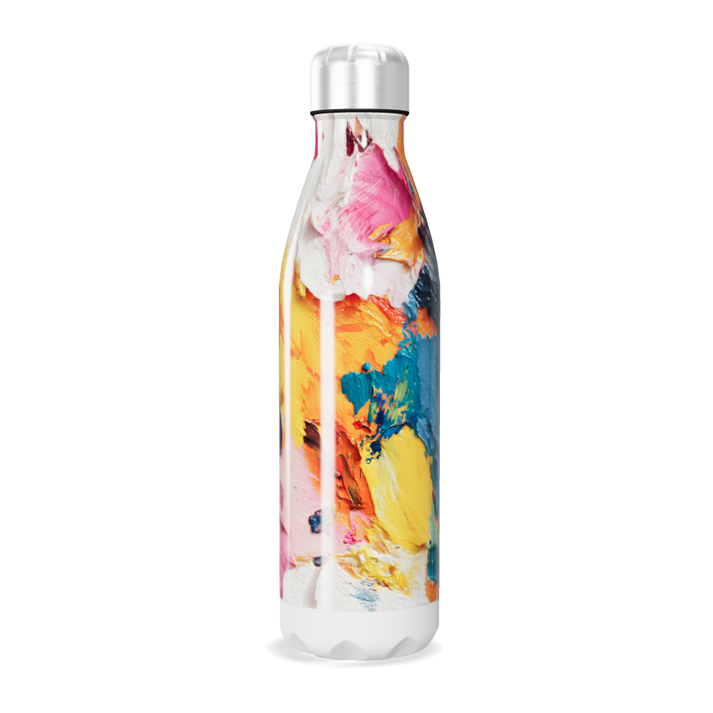 Garrafa Inox - Estampa colorida vibrante