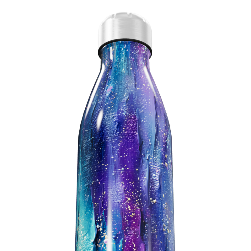 Garrafa Inox Estampa Galáxia Colorida
