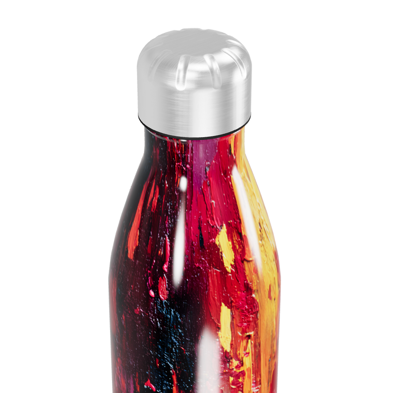 Garrafa Inox - Estampa Abstrata Colorida