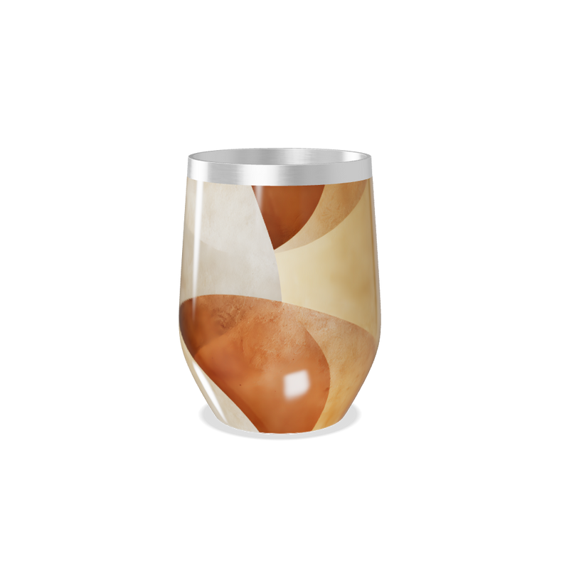 Copo Térmico Slim - Estampa Abstrata Bege