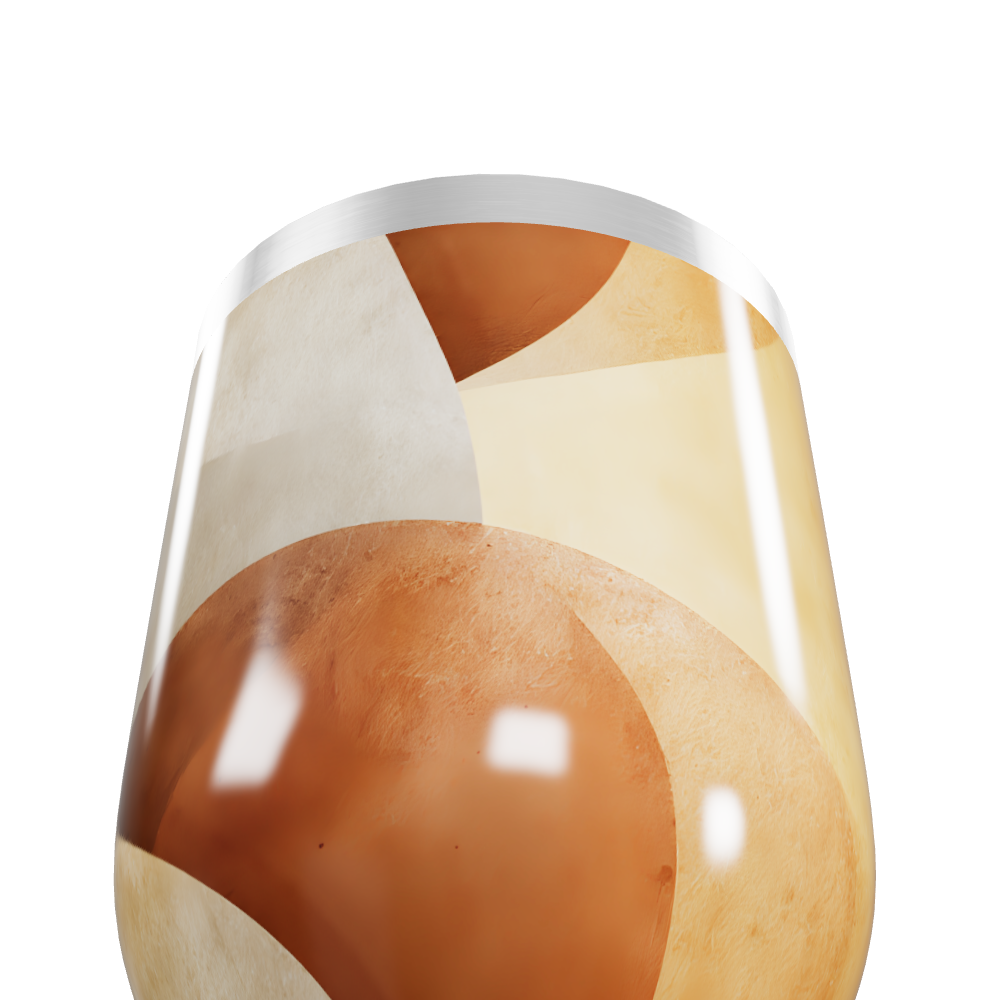 Copo Térmico Slim - Estampa Abstrata Bege