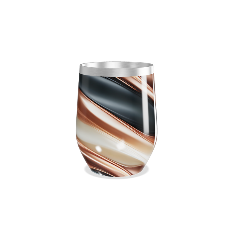 Copo Térmico Slim - Mármore Preto e Marrom