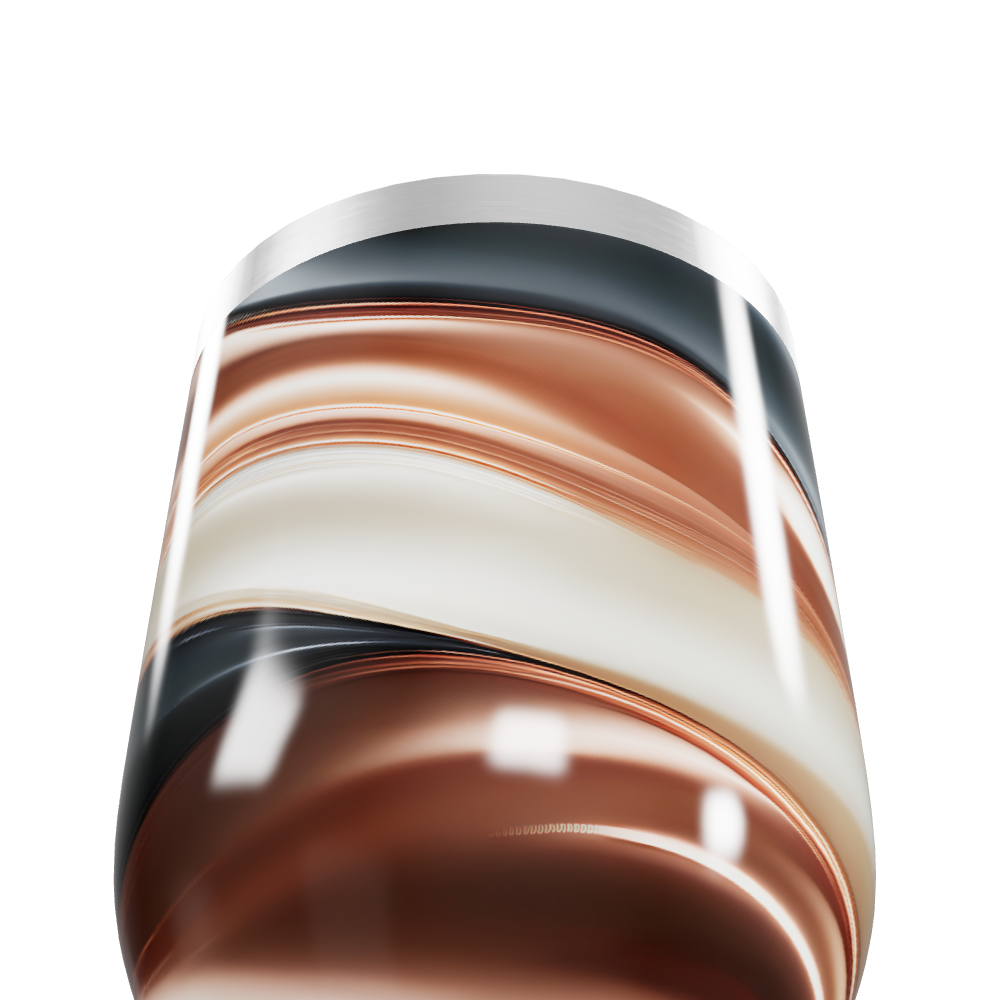 Copo Térmico Slim - Mármore Preto e Marrom