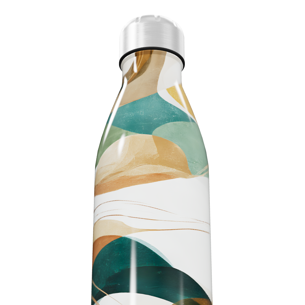 Garrafa Inox - Estampa Abstrata Colorida