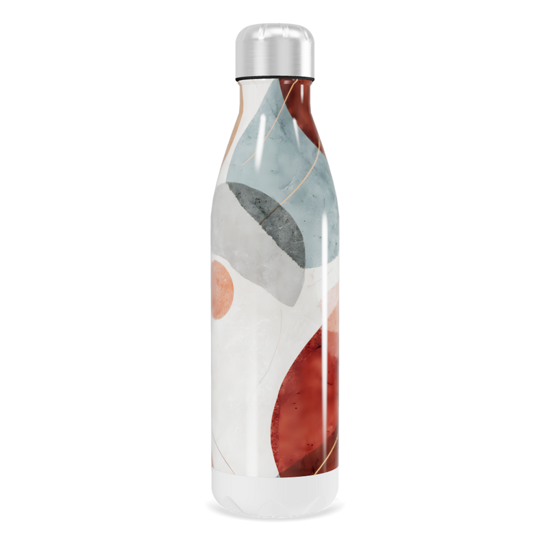 Garrafa Inox - Estampa Abstrata Colorida