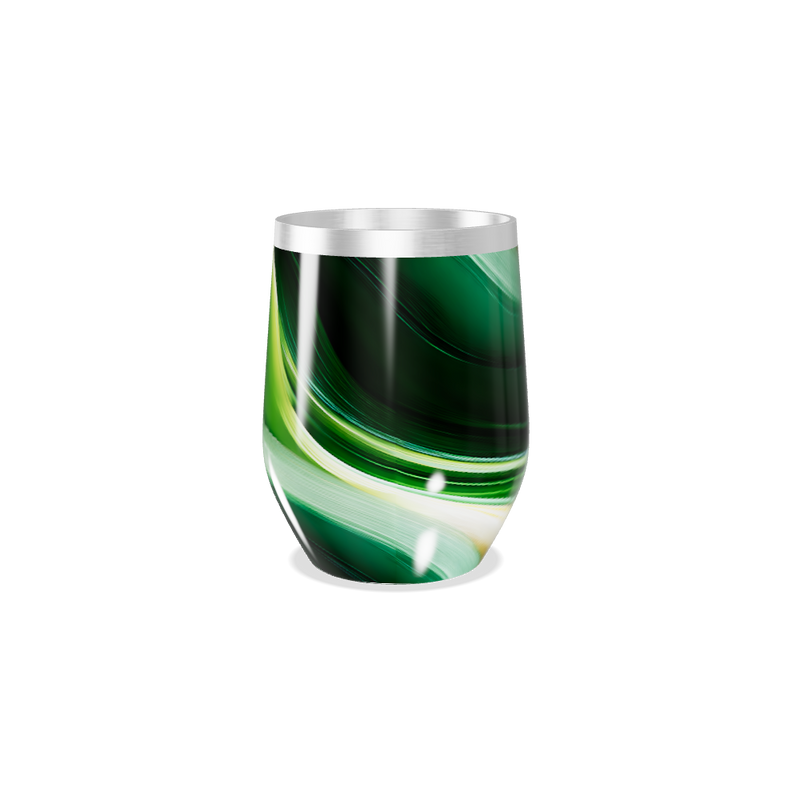 Copo Térmico Slim - Verde Abstrato Aço Inox