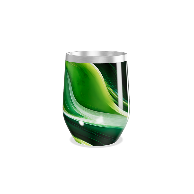 Copo Térmico Slim - Verde Abstrato Aço Inox
