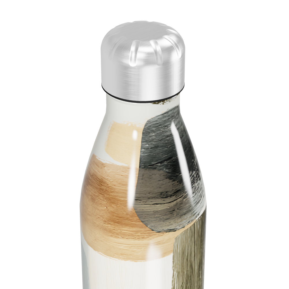 Garrafa Inox Pintura Abstrata Colorida