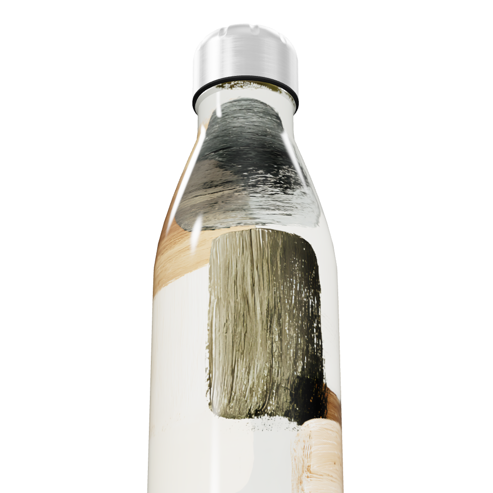 Garrafa Inox Pintura Abstrata Colorida