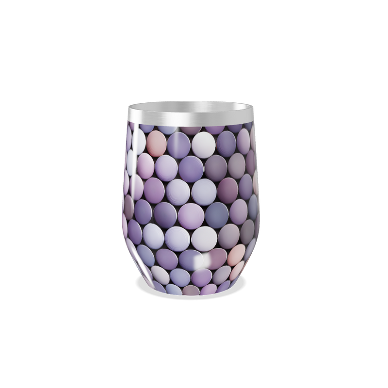 Copo Térmico Slim - Bolinhas Roxas Metalizado