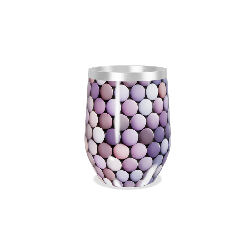 Copo Térmico Slim - Bolinhas Roxas Metalizado