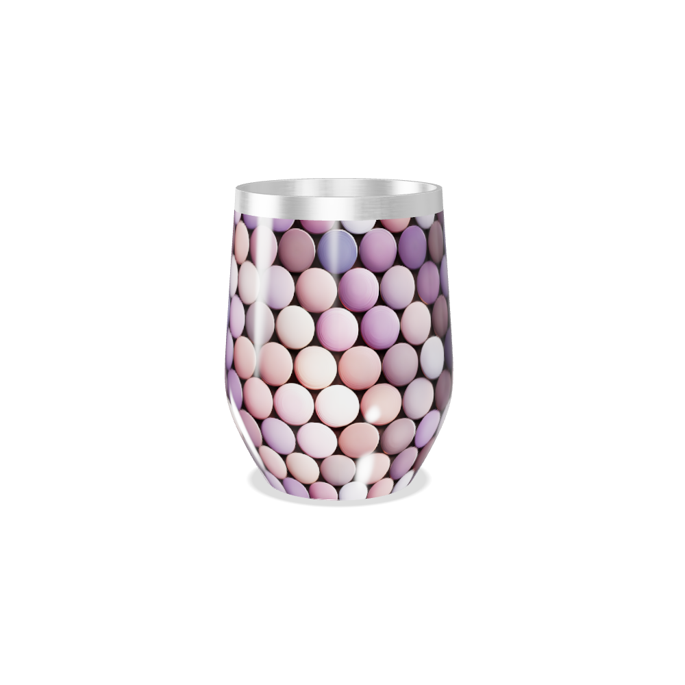 Copo Térmico Slim - Bolinhas Roxas Metalizado