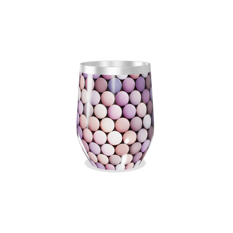 Copo Térmico Slim - Bolinhas Roxas Metalizado