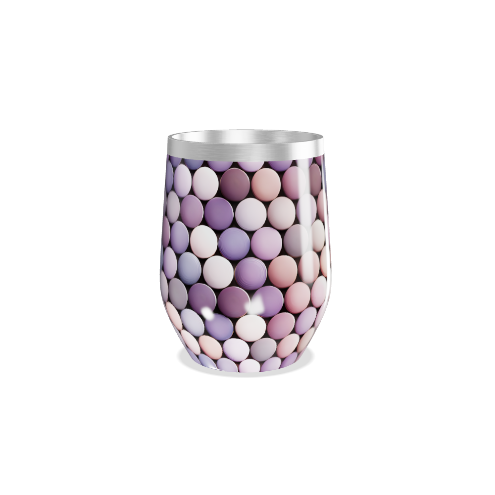 Copo Térmico Slim - Bolinhas Roxas Metalizado