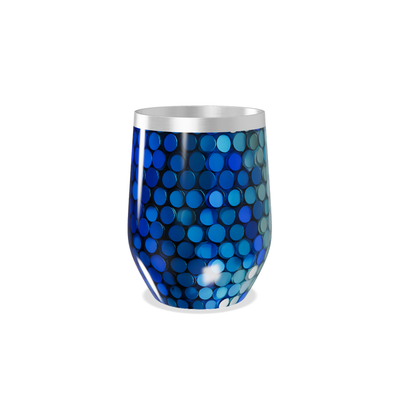 Copo Térmico Slim - Azul Inox Bolinhas