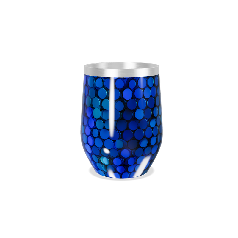 Copo Térmico Slim - Azul Inox Bolinhas