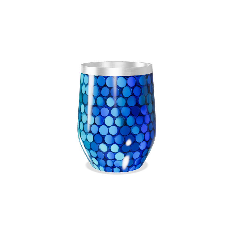 Copo Térmico Slim - Azul Inox Bolinhas