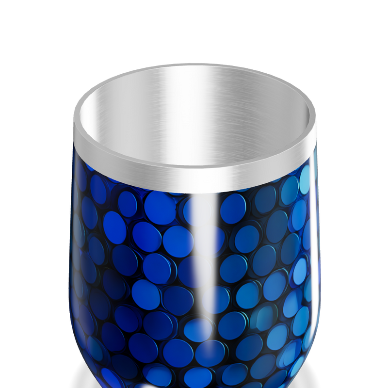 Copo Térmico Slim - Azul Inox Bolinhas