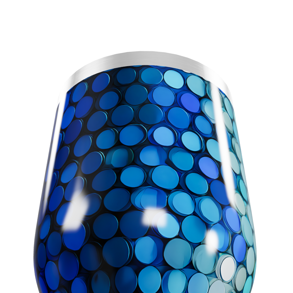 Copo Térmico Slim - Azul Inox Bolinhas