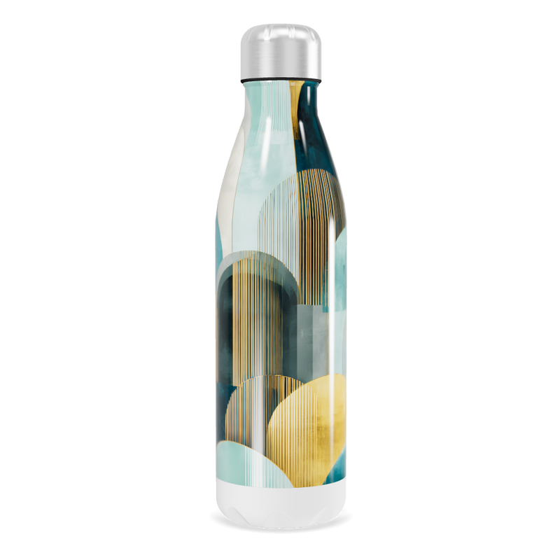 Garrafa Inox - Estampa Colorida Abstrata