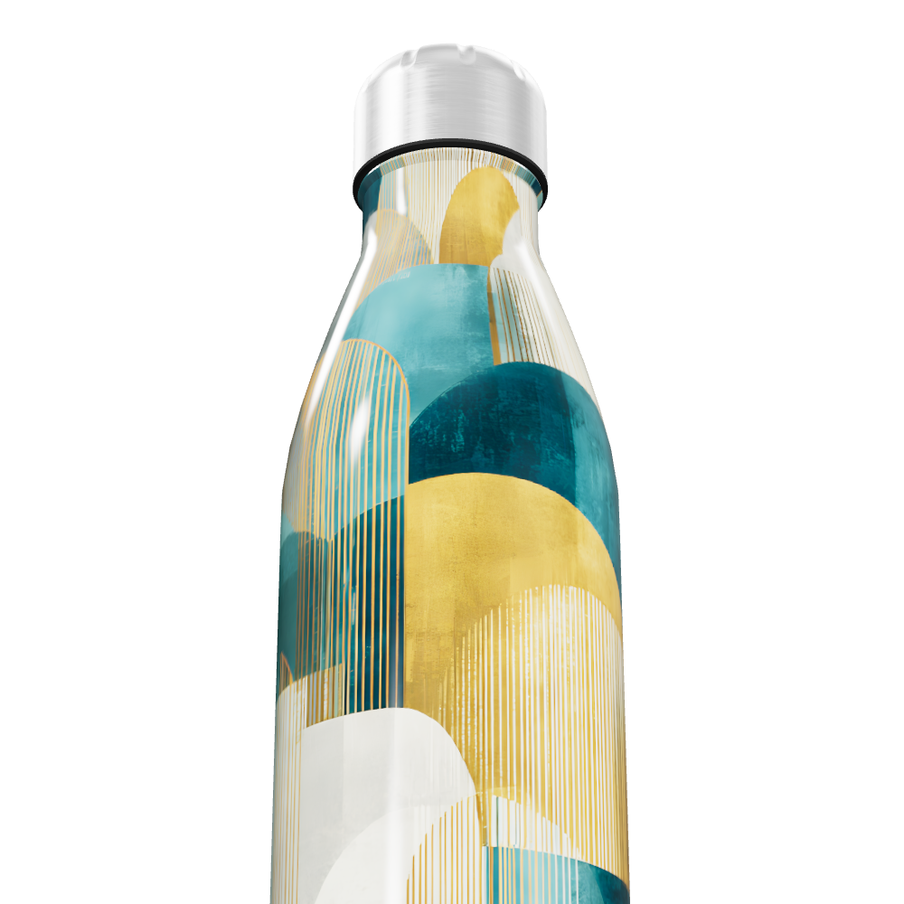 Garrafa Inox - Estampa Colorida Abstrata
