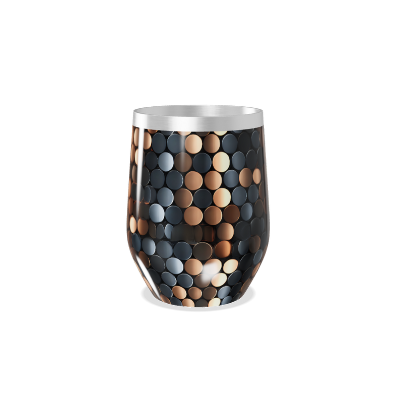 Copo Térmico Slim - Metalizado com Estampa Circular