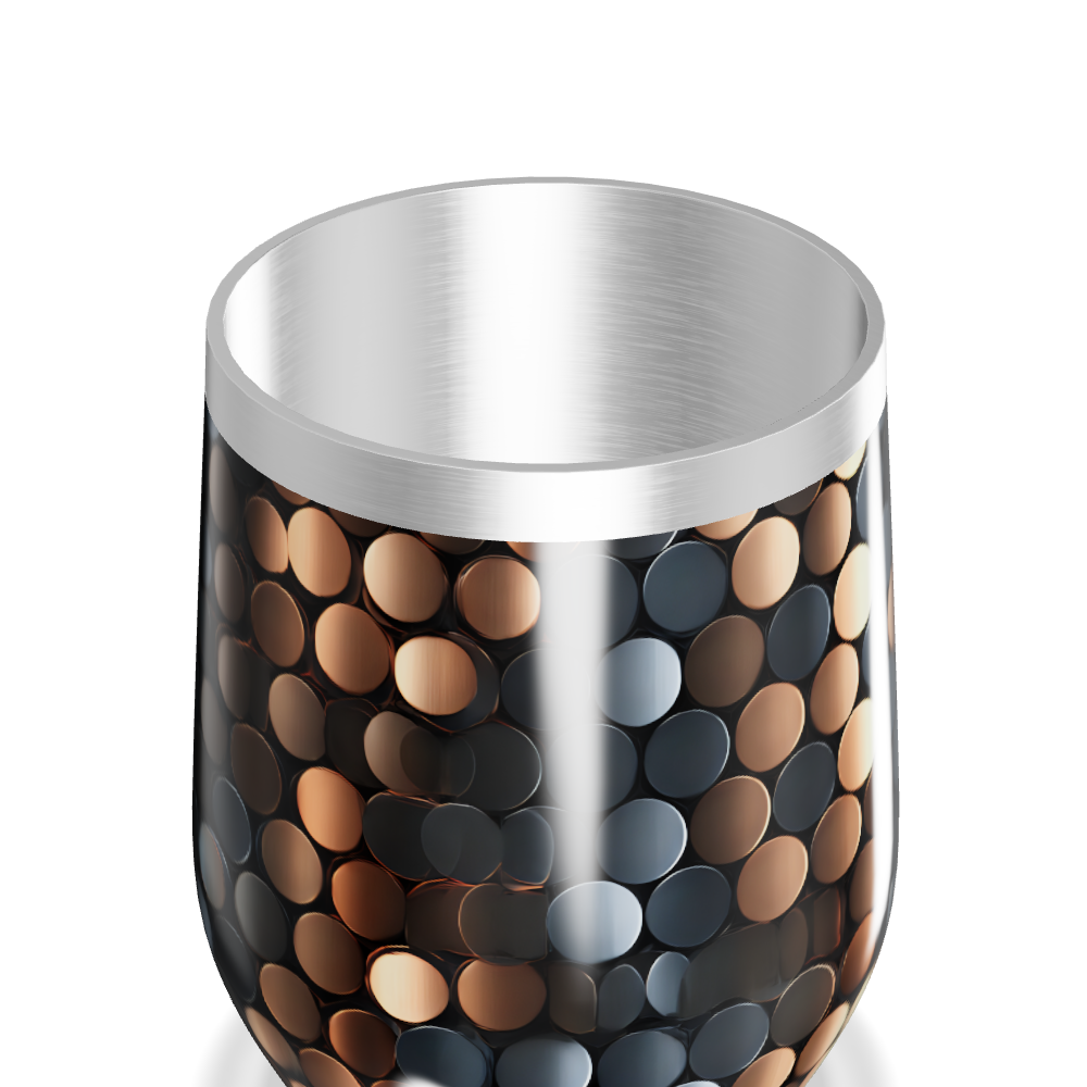 Copo Térmico Slim - Metalizado com Estampa Circular