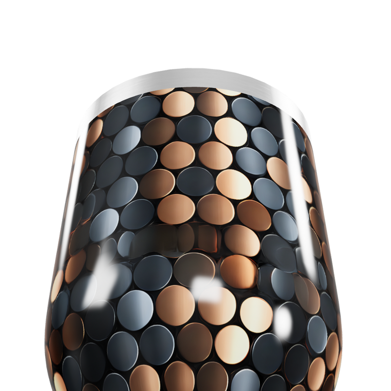 Copo Térmico Slim - Metalizado com Estampa Circular