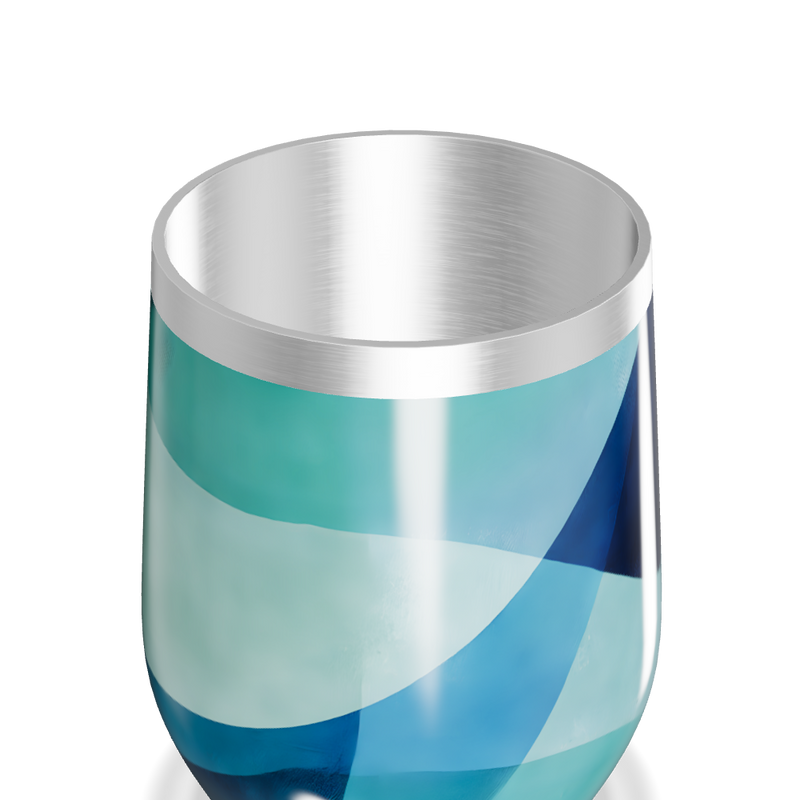 Copo Térmico Slim - Geométrico Azul Inox