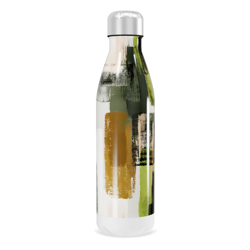 Garrafa Inox - Estampa Abstrata Verde