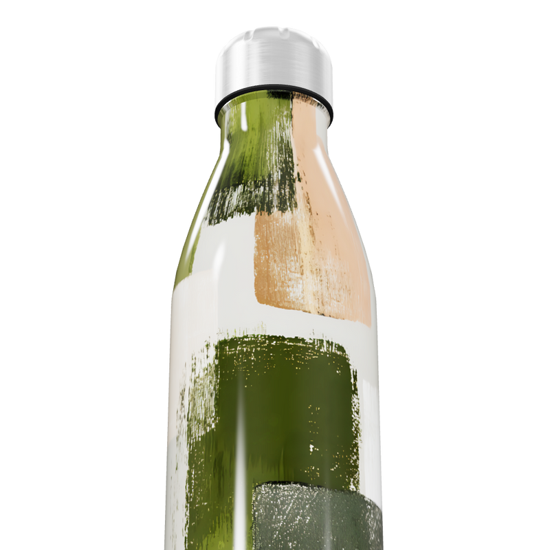 Garrafa Inox - Estampa Abstrata Verde