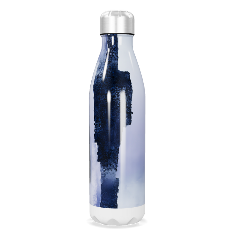 Garrafa Inox Azul - Estampa Abstrata
