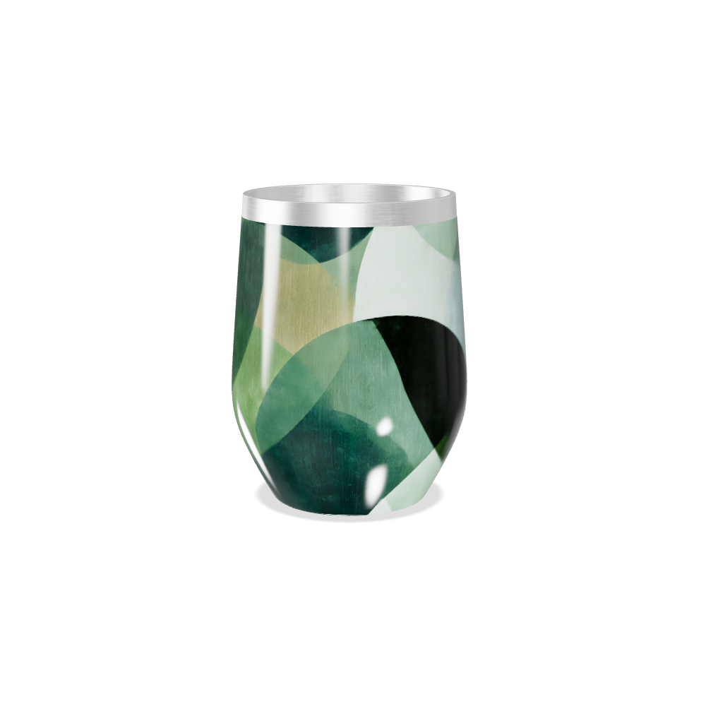 Copo Térmico Slim - Verde Geométrico Inox