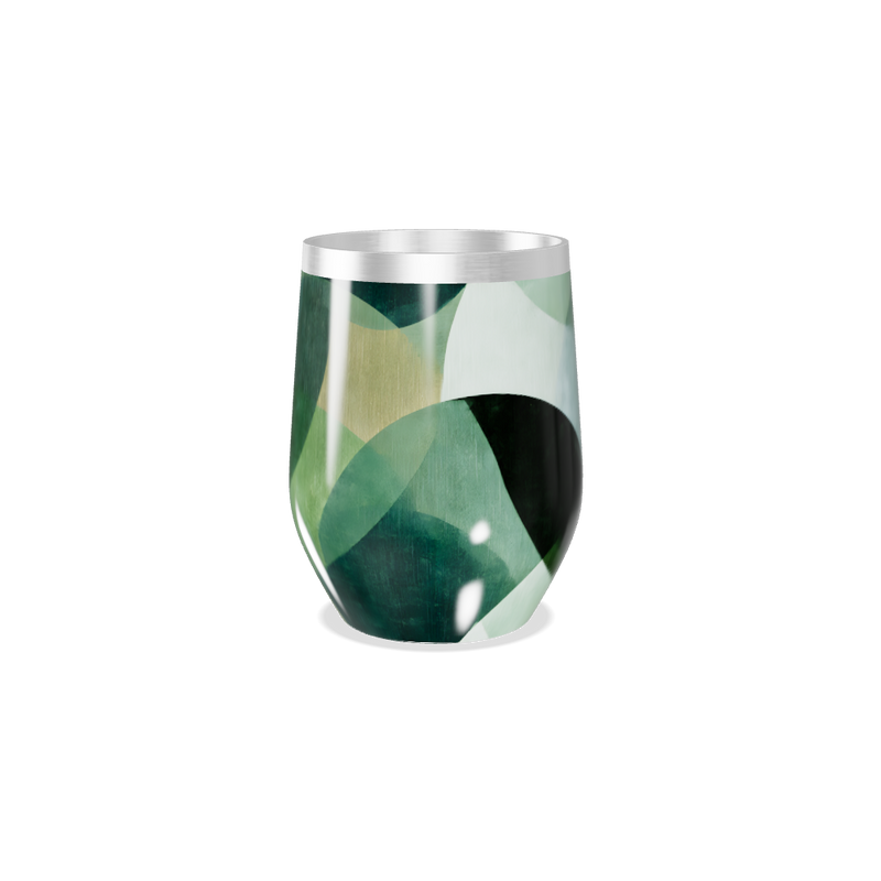 Copo Térmico Slim - Verde Geométrico Inox