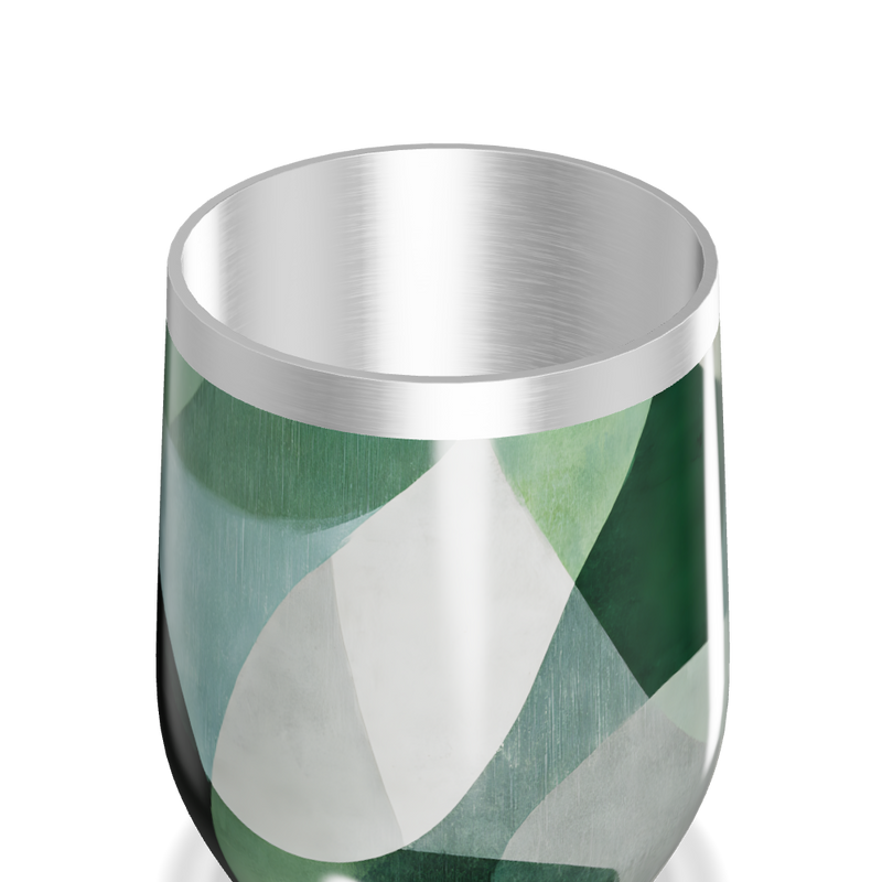Copo Térmico Slim - Verde Geométrico Inox