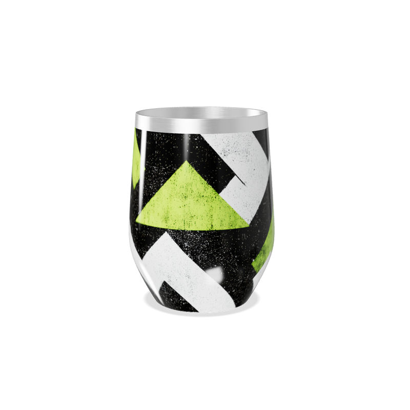 Copo Térmico Slim - Estampa Geométrica Verde